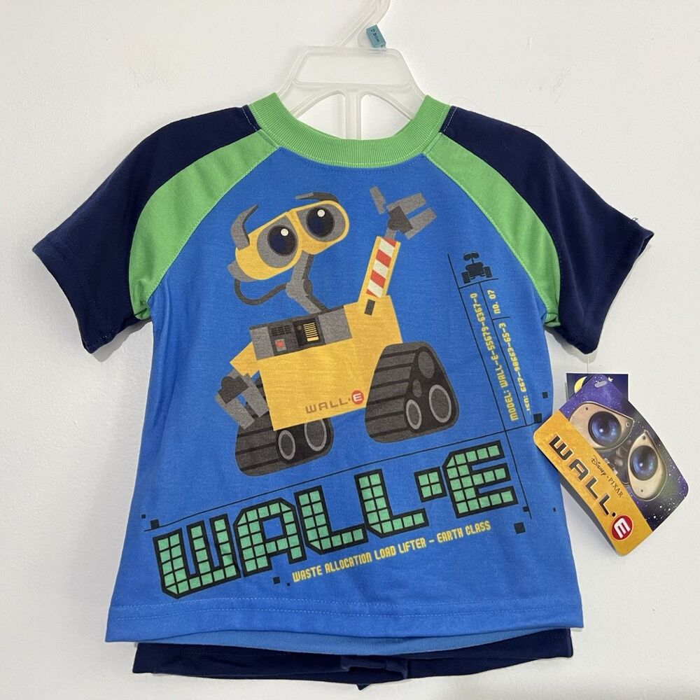 Wall-E Infant Pajamas 12 Months 2008 New Shorts 2 Piece New Old Stock